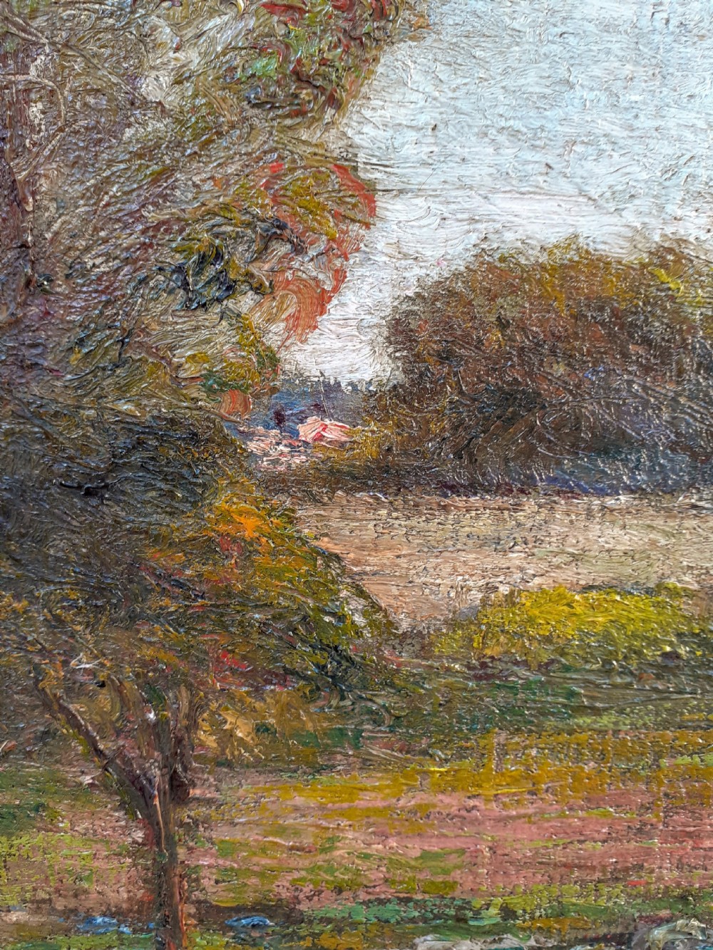 The Lettuce Patch: French impressionist pointillist garden scene, Normandy, circa 1900, oil on canvas. View V