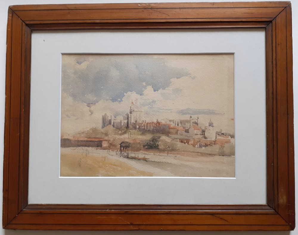 Windsor Castle, circa 1840 antique English topographical 19th Century watercolour  View II