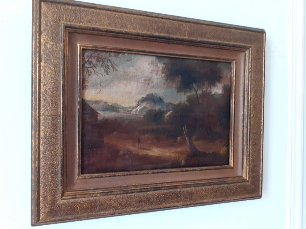 Lone walker in a mysterious landscape oil master style circa 1820 oil on canvas View IV