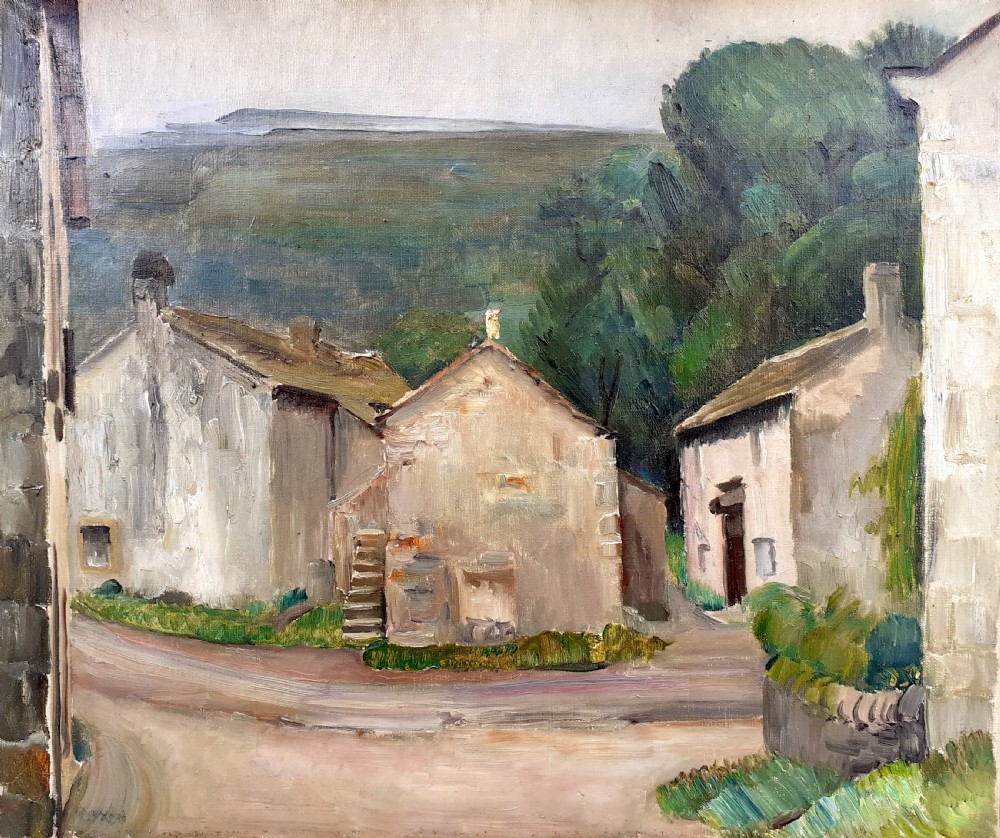 Masterpiece: Yorkshire Dales, Starbotton by Henry Moore's friend Coxon prestigious provenance circa 1940 oil on canvas