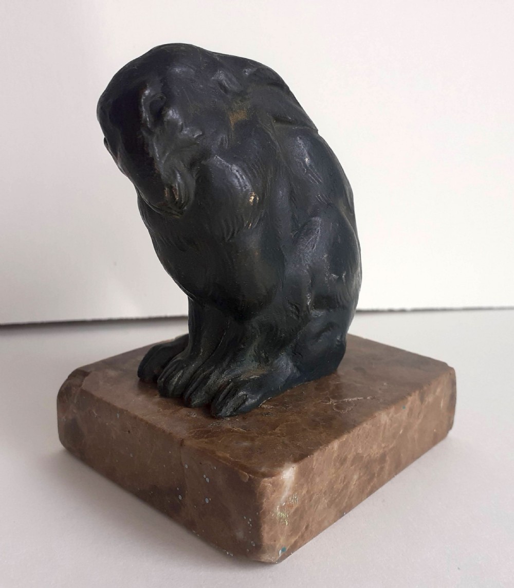 The little hare 19th Century French animalier bronze sculpture View VI