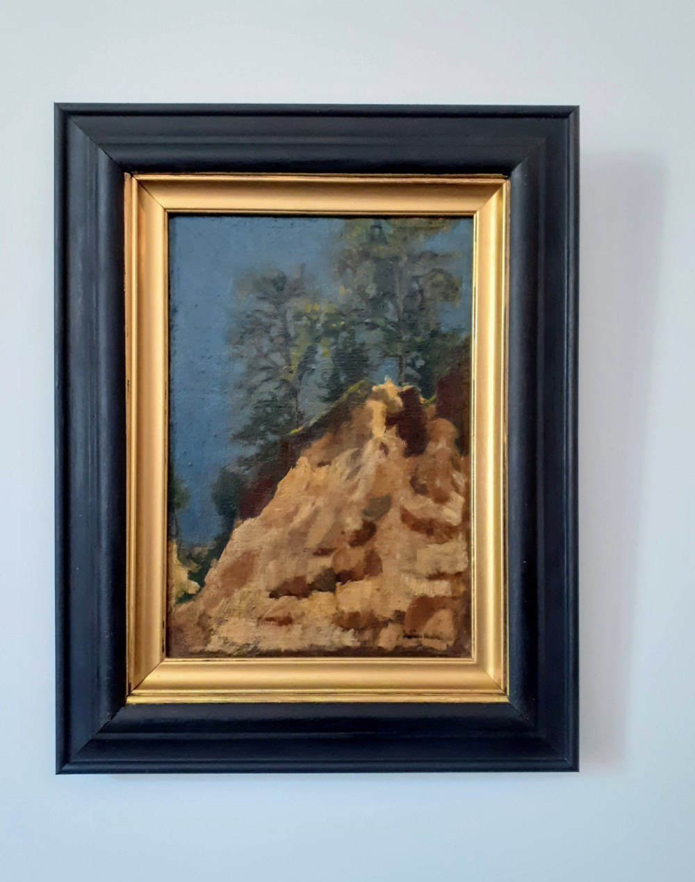 Barbizon Nature Study, sand pit at Fontainebleau Forest landscape, circa 1840 plein air painting French oil on canvas View III