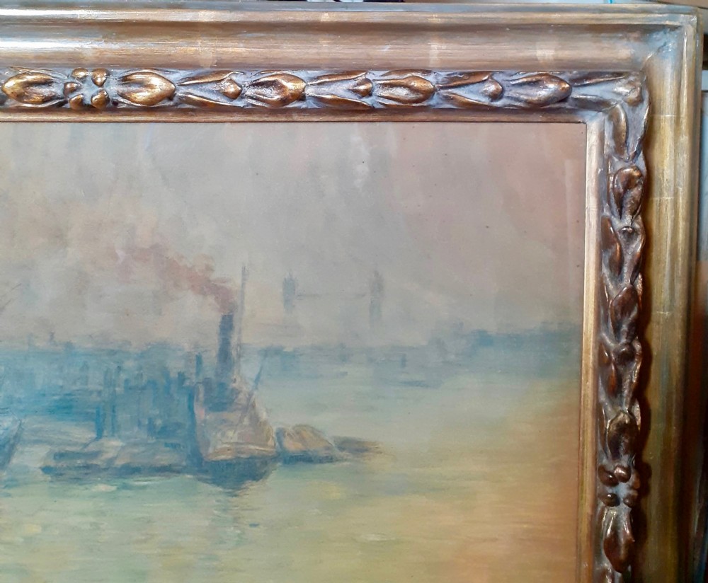 Masterpiece:  London Effect of Light and smoke on the Thames, Tower Bridge, 1907 contemporary to Monet watercolour on paper View VI