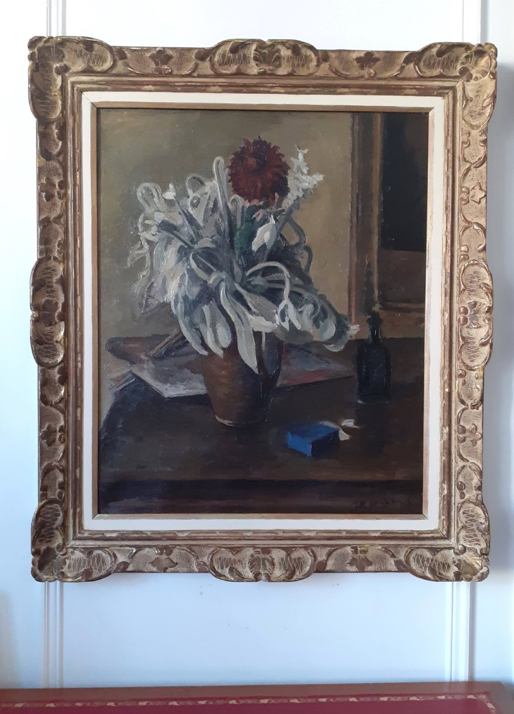 Masterpiece: Lamb's Ear by Bloomsbury Group artist Jean Hippolyte Marchand (1883–1941) circa 1920 floral still life with artist's palette oil on canvas View V