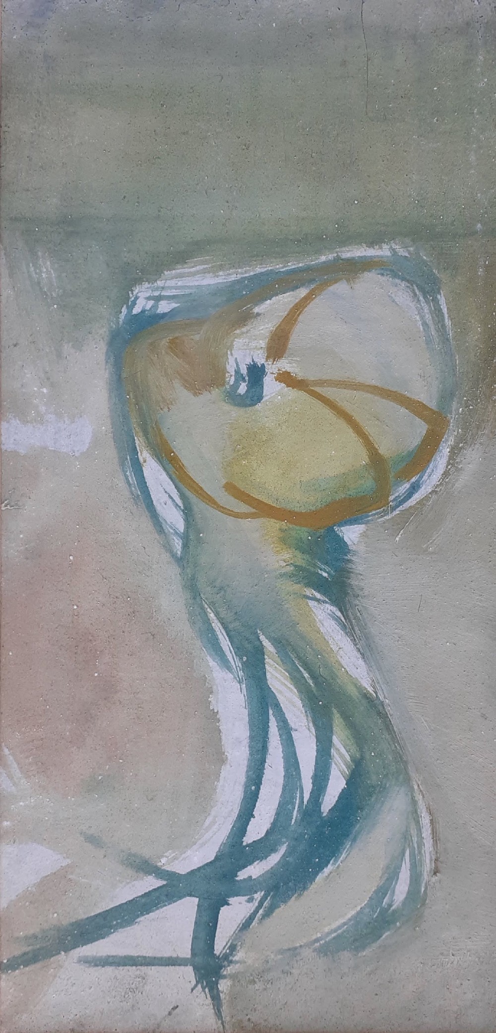 French ABSTRACTED kitchen Still life 1959, Onion, OIL ON BOARD (3 of 3)