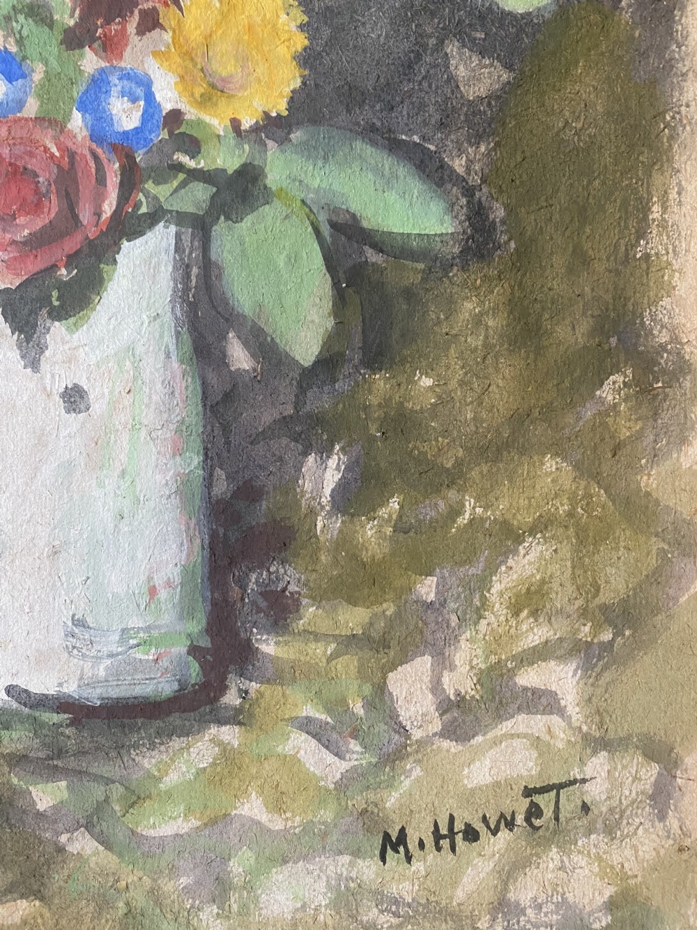 Gathered in the garden: flowers in a jug, floral still life, circa 1940 watercolour on paper View IV