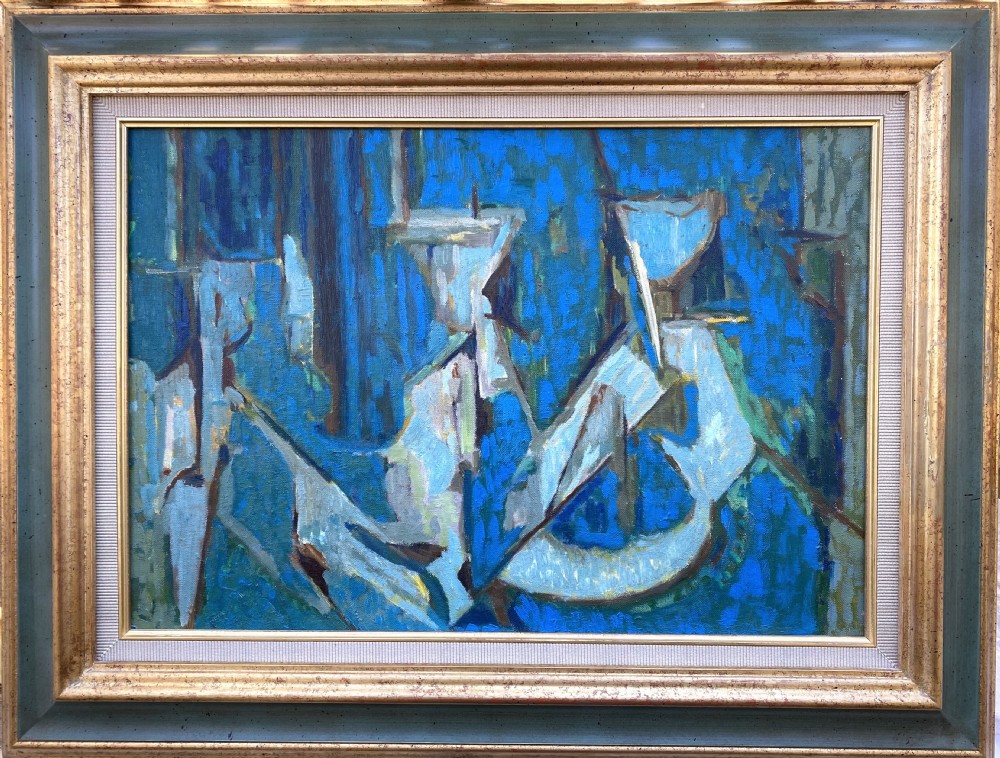 The Jazz Cavern, 1947: abstracted modernist French oil on canvas View III