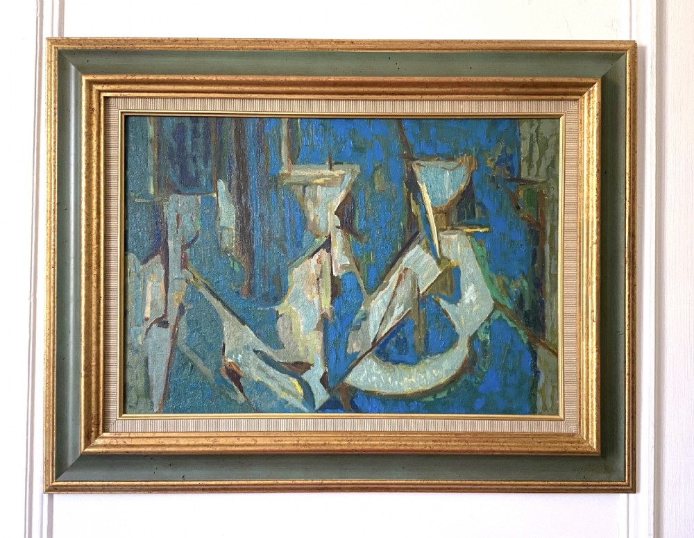 The Jazz Cavern, 1947: abstracted modernist French oil on canvas View IV