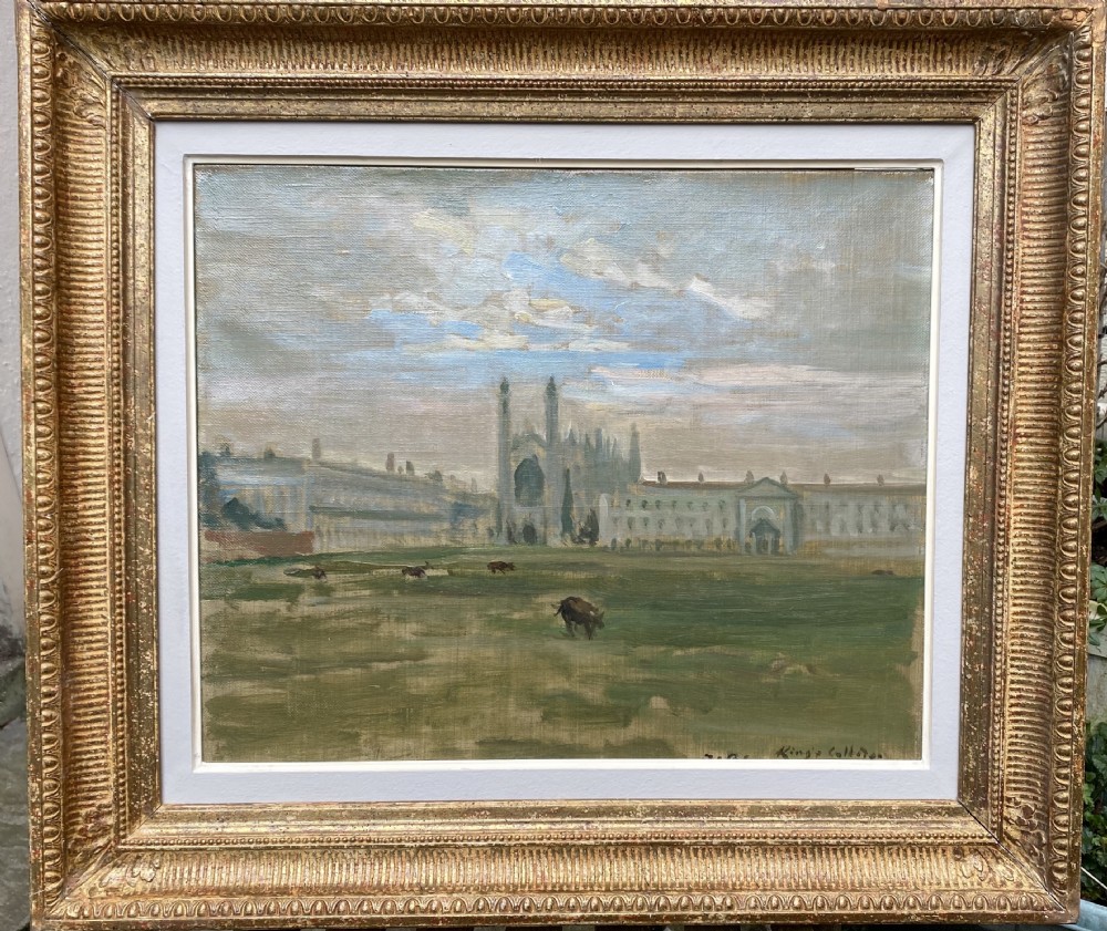 Masterpiece: King's College Cambridge, The Backs, circa 1920,  by Jacques Emile Blanche oil on canvas View IV
