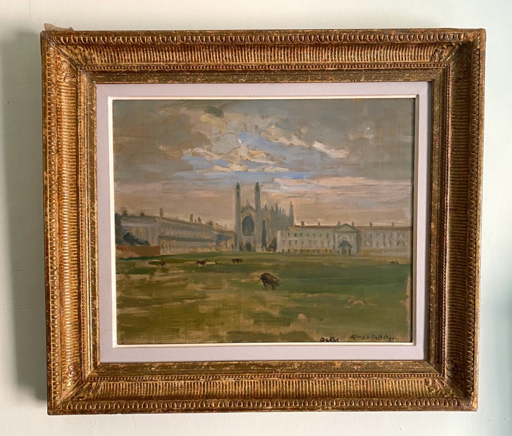Masterpiece: King's College Cambridge, The Backs, circa 1920,  by Jacques Emile Blanche oil on canvas View VIII