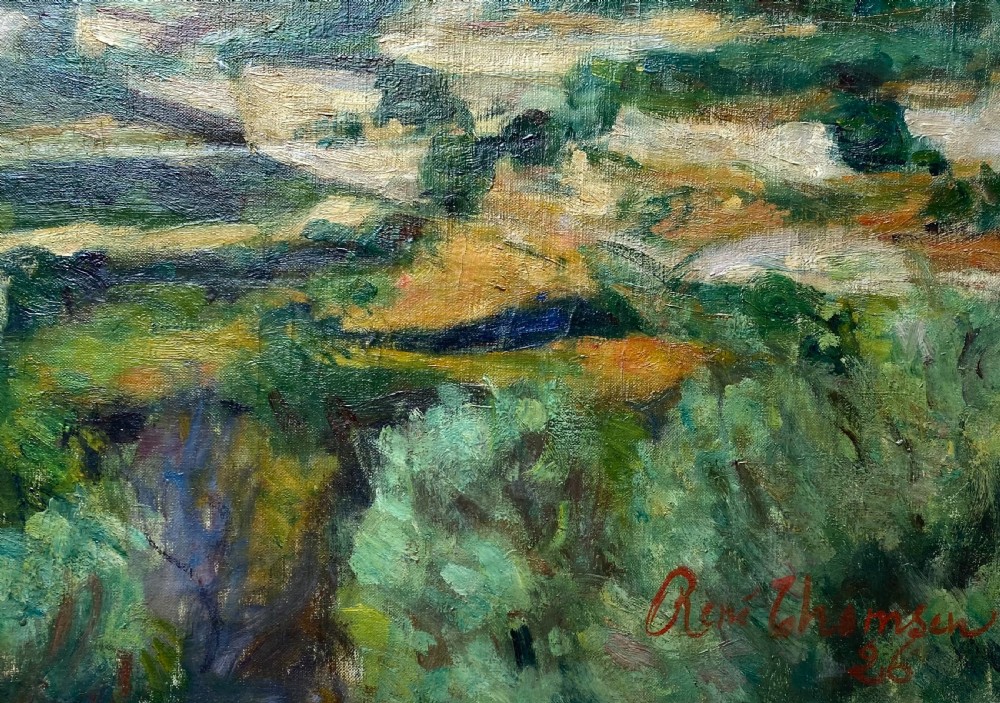 Olive trees in Provence, 1926 the South of France mediterranean landscape large oil on canvas View V