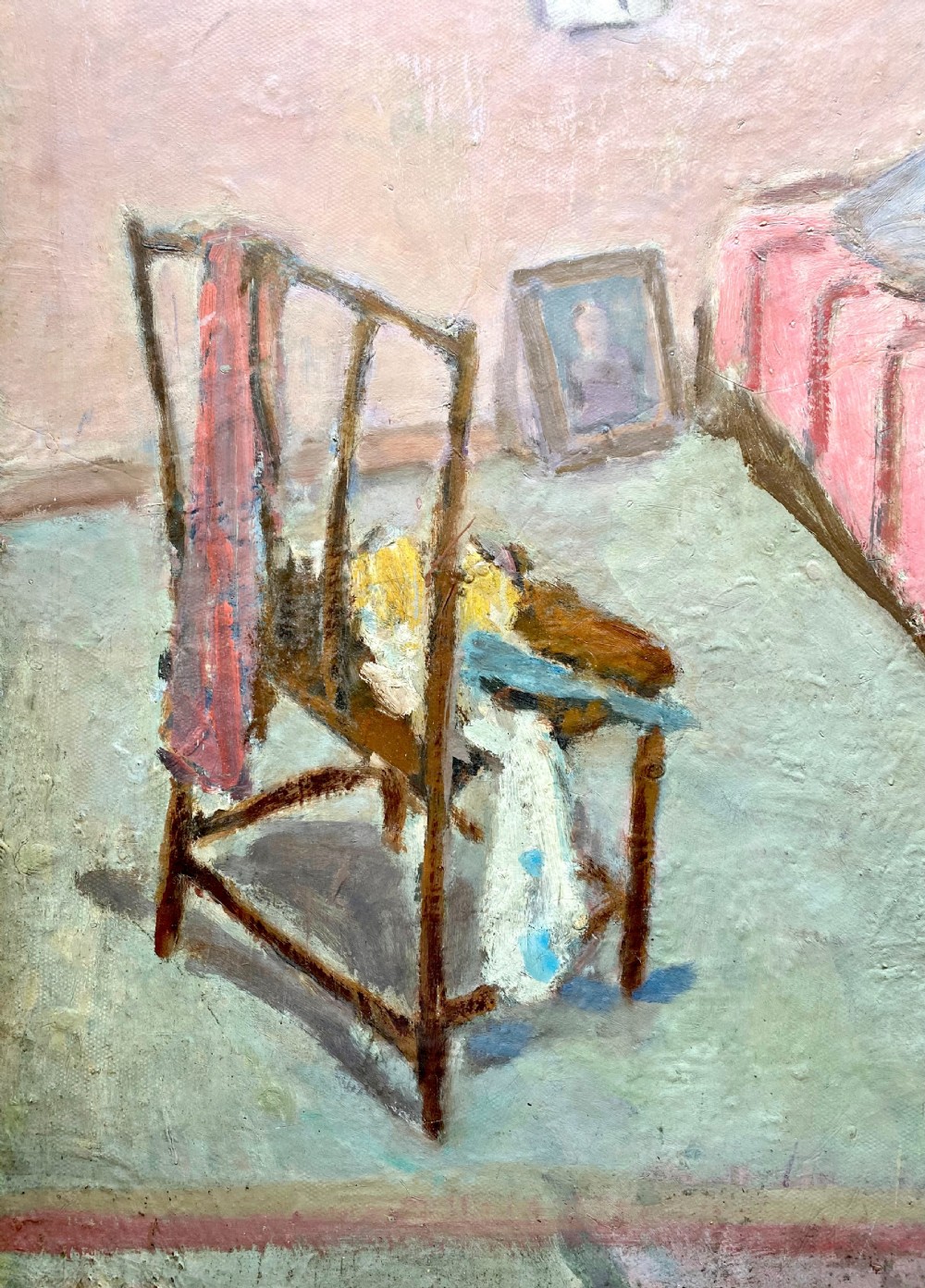 The pink room: an artist's abode, circa 1935 Jewish School of Paris Montparnasse oil on board on canvas View II