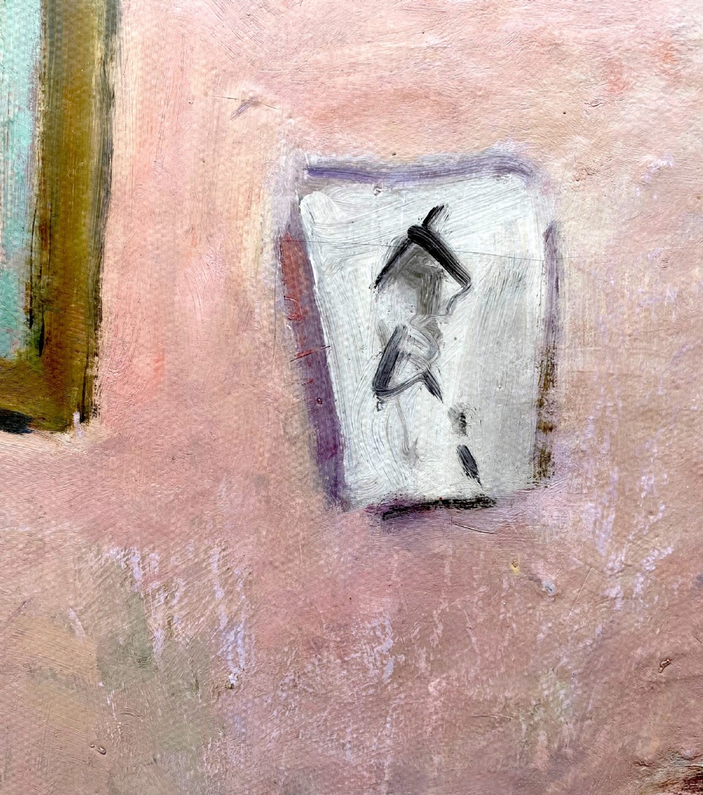 The pink room: an artist's abode, circa 1935 Jewish School of Paris Montparnasse oil on board on canvas View III