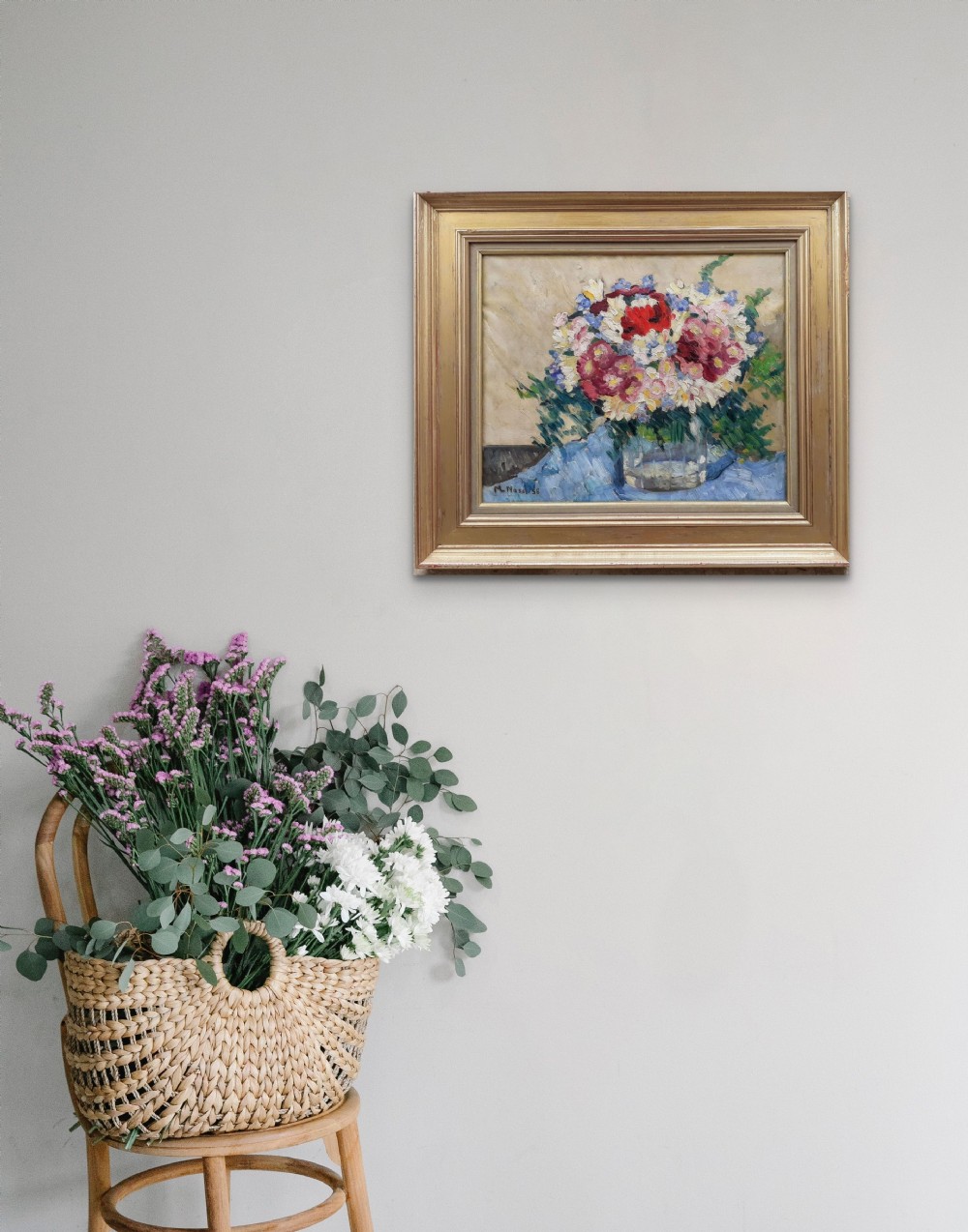 Spring Flowers: fresh French floral still life oil on canvas woman artist Nessi Valtat View VII