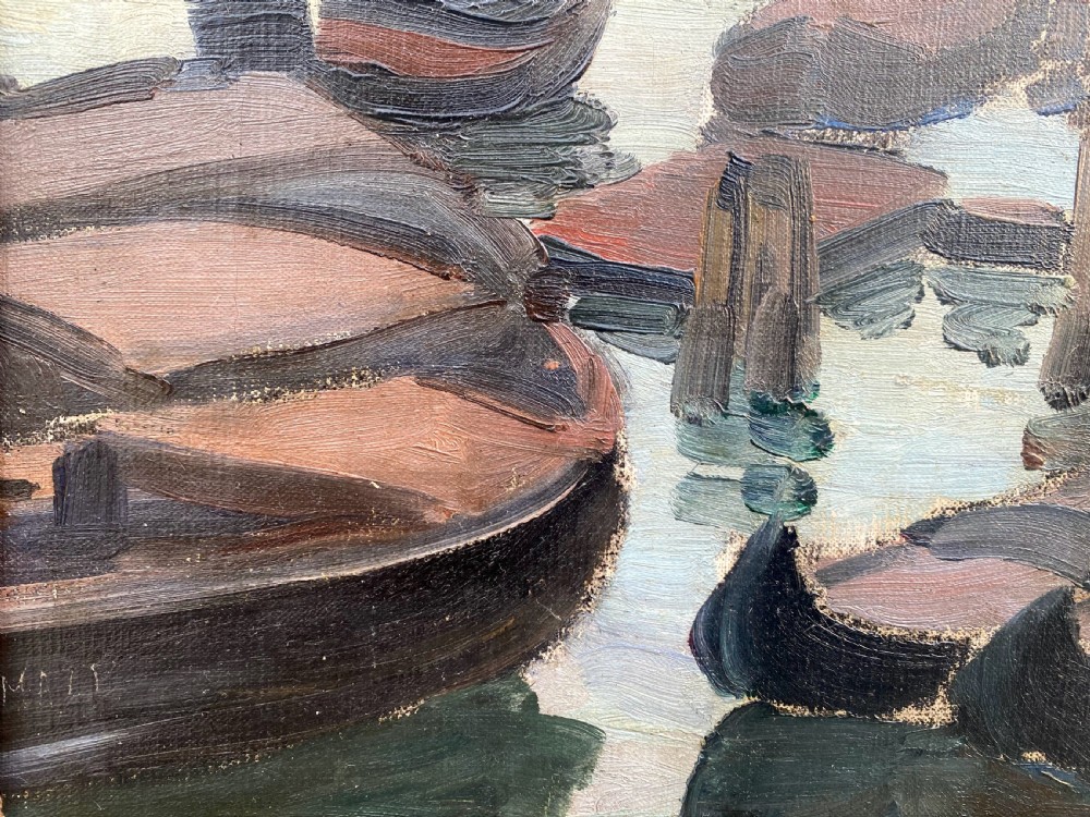 Masterpiece: Paul Lucien Maze the sea port at dusk, ca 1920, collection of Ivor Churchill, oil on canvas View V