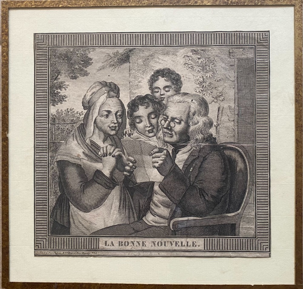 Figures: stylishly framed pair of early 19th Century caricatures after Boilly (1761-1845) engravings View IV