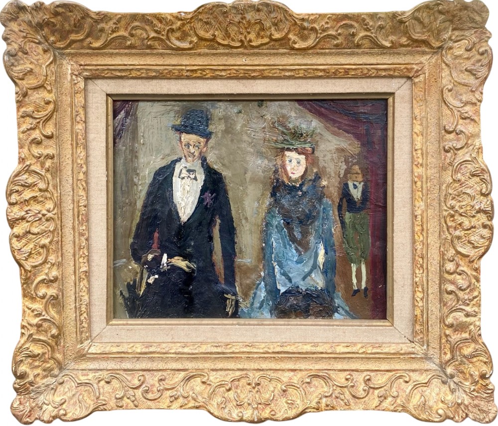 After the ball, ca 1950 by French Expressionist...Greta Garbo Owned A Works By The Artist! Oil on canvas