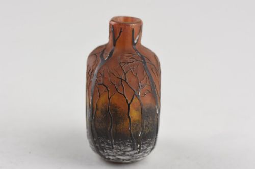 DAUM WINTER LANDSCAPE MINIATURE VASE - ADDITIONAL PHOTO 1