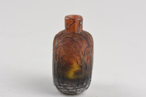 DAUM WINTER LANDSCAPE MINIATURE VASE - ADDITIONAL PHOTO 3
