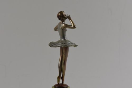 ART DECO BRONZE FIGURE BY JOSEF LORENZL LE BAISER - ADDITIONAL PHOTO 5