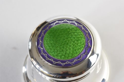 ARTS AND CRAFTS ENAMELLED SILVER LIDDED BOX BY MARTIN HALL AND CO - ADDITIONAL PHOTO 1