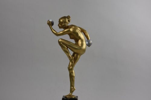 fig 2. Art Deco bronze figure Lucien Alliot Cymbal Dancer