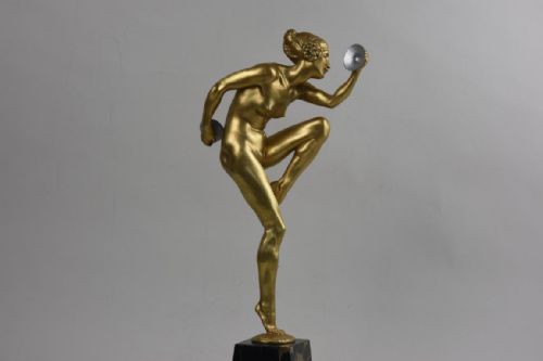 fig 3. Art Deco bronze figure Lucien Alliot Cymbal Dancer