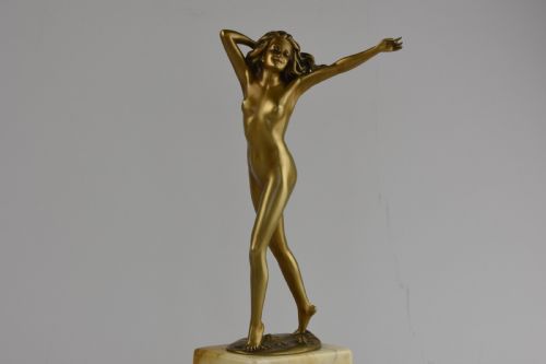 ART DECO BRONZE FIGURINE OTTO POERTZEL - ADDITIONAL PHOTO 1