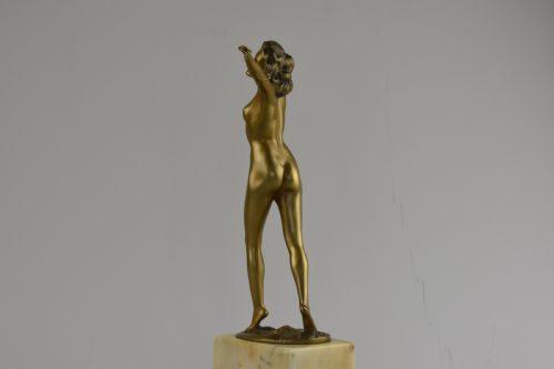 ART DECO BRONZE FIGURINE OTTO POERTZEL - ADDITIONAL PHOTO 2