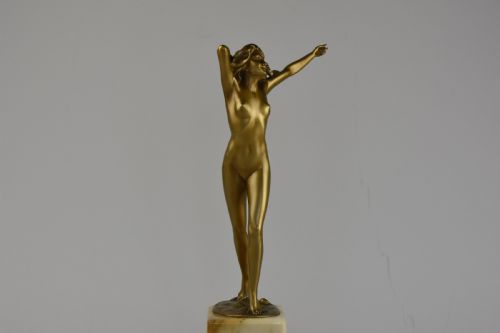 ART DECO BRONZE FIGURINE OTTO POERTZEL - ADDITIONAL PHOTO 4