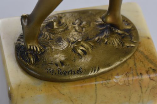 ART DECO BRONZE FIGURINE OTTO POERTZEL - ADDITIONAL PHOTO 7