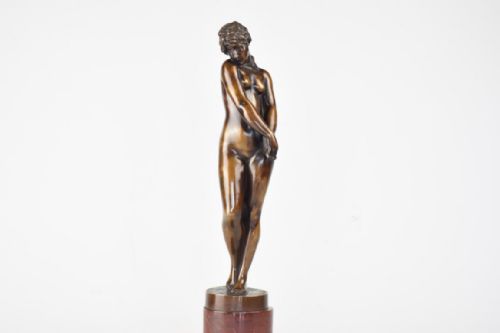 ART NOUVEAU PATINATED BRONZE FIGURE OF PSYCHE BY GUSTAVE EBERLEIN - ADDITIONAL PHOTO 1