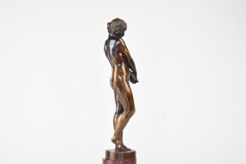 ART NOUVEAU PATINATED BRONZE FIGURE OF PSYCHE BY GUSTAVE EBERLEIN - ADDITIONAL PHOTO 4
