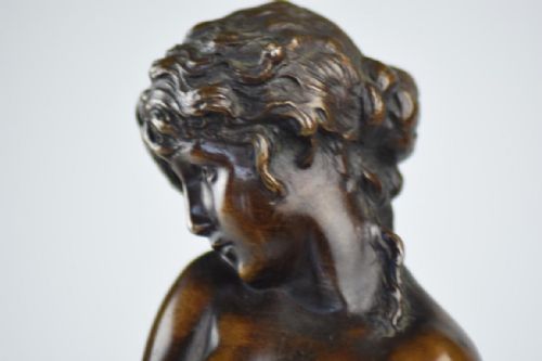ART NOUVEAU PATINATED BRONZE FIGURE OF PSYCHE BY GUSTAVE EBERLEIN - ADDITIONAL PHOTO 5