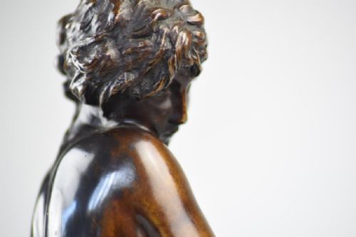 ART NOUVEAU PATINATED BRONZE FIGURE OF PSYCHE BY GUSTAVE EBERLEIN - ADDITIONAL PHOTO 6