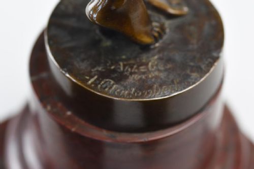 ART NOUVEAU PATINATED BRONZE FIGURE OF PSYCHE BY GUSTAVE EBERLEIN - ADDITIONAL PHOTO 8