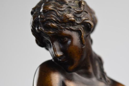 ART NOUVEAU PATINATED BRONZE FIGURE OF PSYCHE BY GUSTAVE EBERLEIN - ADDITIONAL PHOTO 9