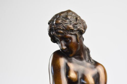 ART NOUVEAU PATINATED BRONZE FIGURE OF PSYCHE BY GUSTAVE EBERLEIN - ADDITIONAL PHOTO 10