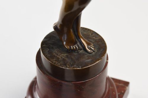 ART NOUVEAU PATINATED BRONZE FIGURE OF PSYCHE BY GUSTAVE EBERLEIN - ADDITIONAL PHOTO 11