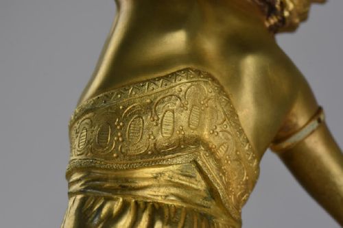 ART NOUVEAU GILT BRONZE FIGURE OF A DANCING MAIDEN BY CHARLOTTE MONGINOT - ADDITIONAL PHOTO 7