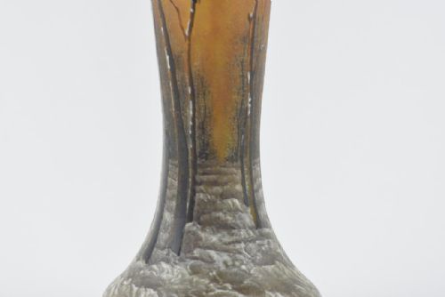 DAUM A BEAUTIFUL WINTER LANDSCAPE VASE ARBRES EN PAYSAGE ENNEIG - ADDITIONAL PHOTO 8