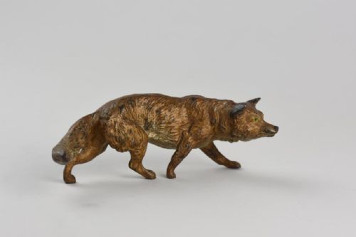 A COLD PAINTED VIENNA BRONZE FIGURE OF A STALKING FOX - ADDITIONAL PHOTO 4
