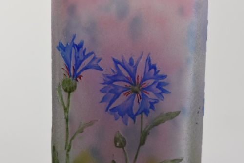 A DAUM CORNFLOWERS OR BLEUETS VASE - ADDITIONAL PHOTO 5