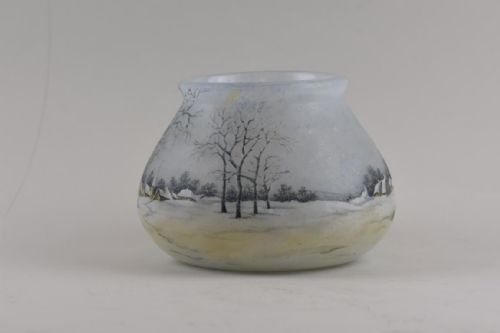DAUM DUTCH WINTER LANDSCAPE VASE - ADDITIONAL PHOTO 2