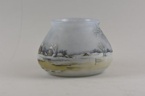 DAUM DUTCH WINTER LANDSCAPE VASE - ADDITIONAL PHOTO 3