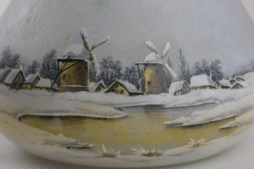 DAUM DUTCH WINTER LANDSCAPE VASE - ADDITIONAL PHOTO 5