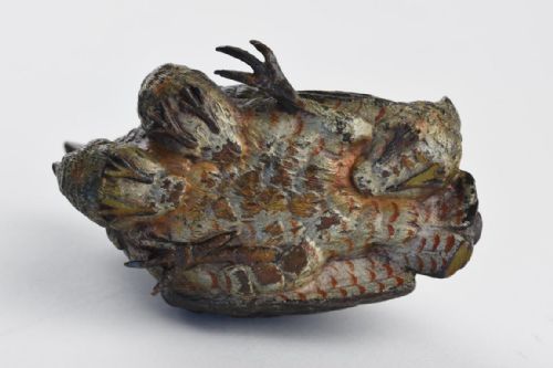 COLD PAINTED VIENNA BRONZE FIGURE OF A PARTRIDGE AND 3 CHICKS - ADDITIONAL PHOTO 3