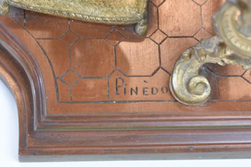 ART NOUVEAU BRONZE FIGURE BY EMILE PINEDO WOMAN WITH MIRROR - ADDITIONAL PHOTO 7