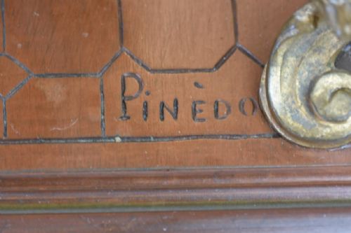 ART NOUVEAU BRONZE FIGURE BY EMILE PINEDO WOMAN WITH MIRROR - ADDITIONAL PHOTO 9