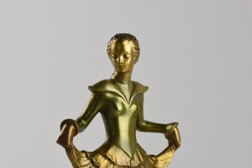 JOSEF LORENZL ART DECO COLD PAINTED BRONZE DANCER EN POINTE - ADDITIONAL PHOTO 5